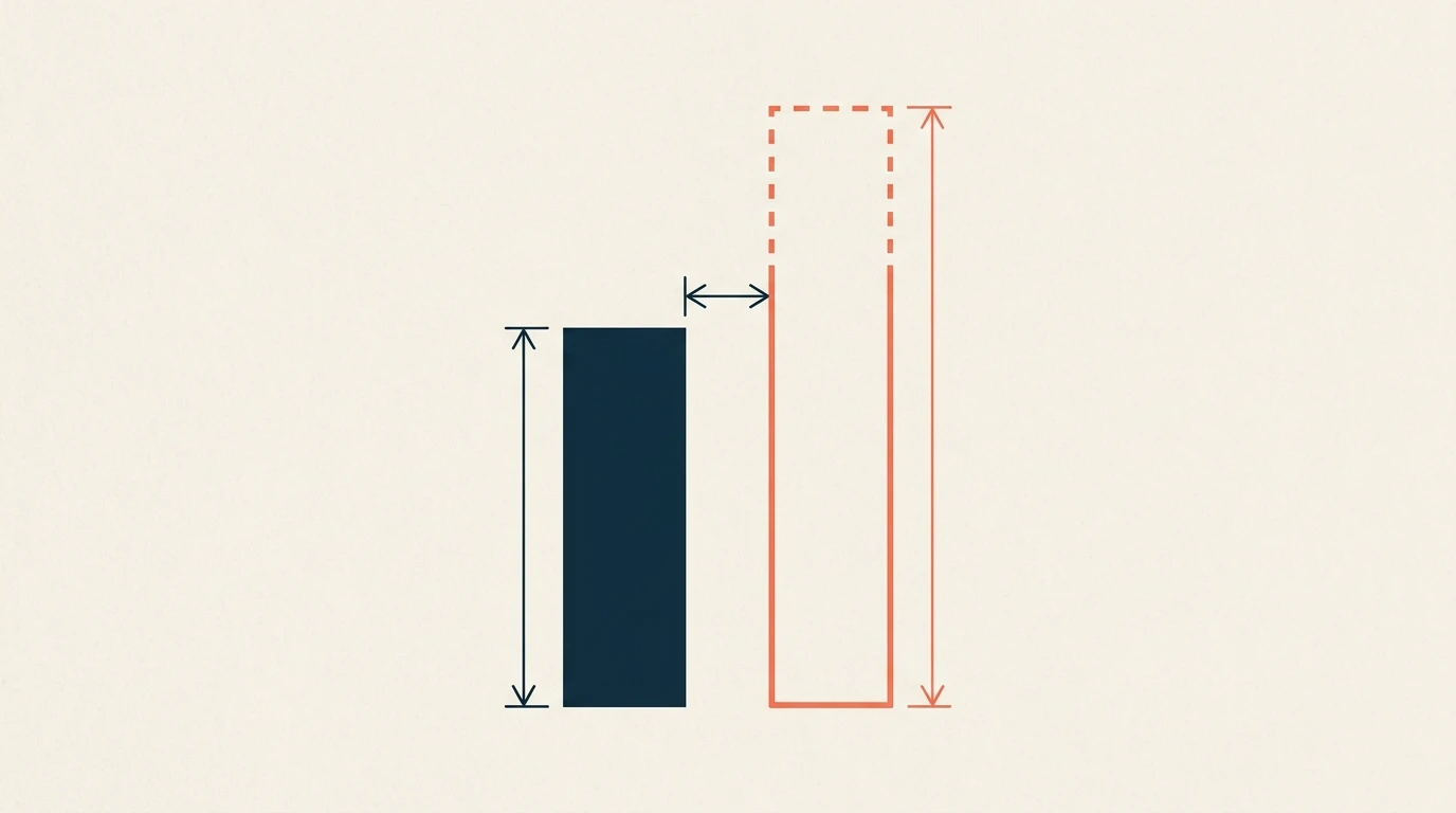 Comparaison entre une puissance calculée et une puissance surdimensionnée